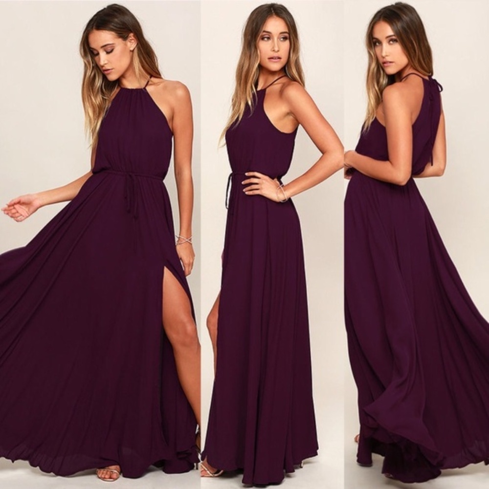 ESSENCE OF STYLE PLUM PURPLE MAXI DRESS